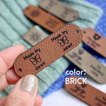 Personalized tags for Crochet and Knitted items - 2.5x0.8"