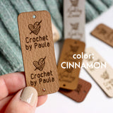Custom Name tags for Crochet and Knitted items - 2.5x1"