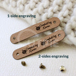 Custom tags with rivets for knits - Easy to attach