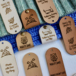 Personalized tags for Crochet and Knitted items - 2.5x1"