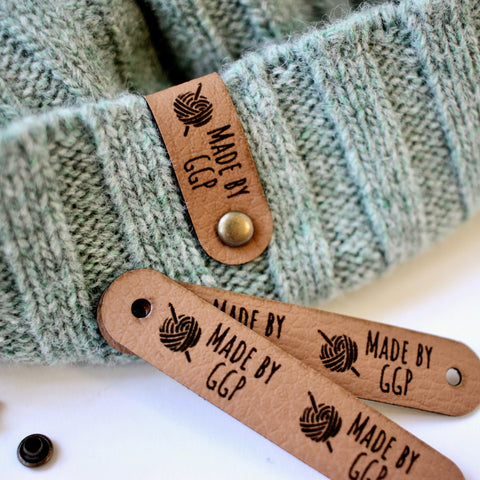 Personalized Tags for Knit & Crochet Items - Simple Rivet Application