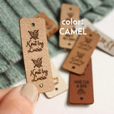 Custom Faux Leather Tags for Handmade Creations - Size 2x0.75" - Small