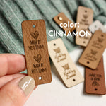 Custom Faux Leather Tags for Handmade Creations - Size 2x0.75" - Small