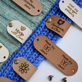 Custom tags for Crochet and Knitted items - 2.5x0.8"