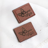 Custom Faux Leather Label - Size 1x0.75"