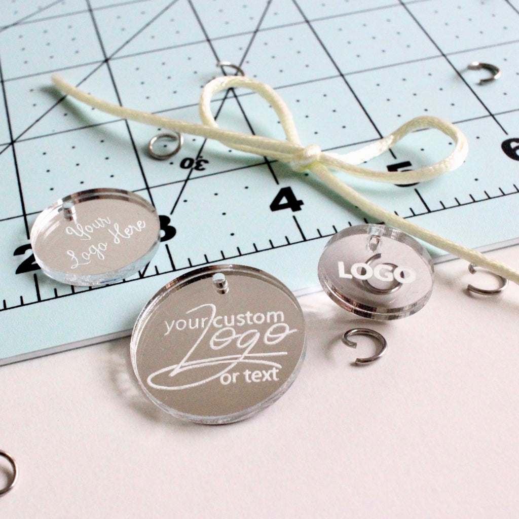Custom acrylic tags for handmade items - 1x1